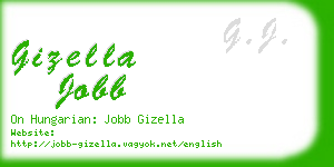 gizella jobb business card